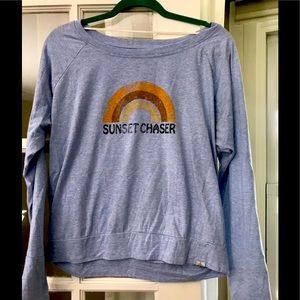 Dusty blue Prana Sun chaser long sleeve top